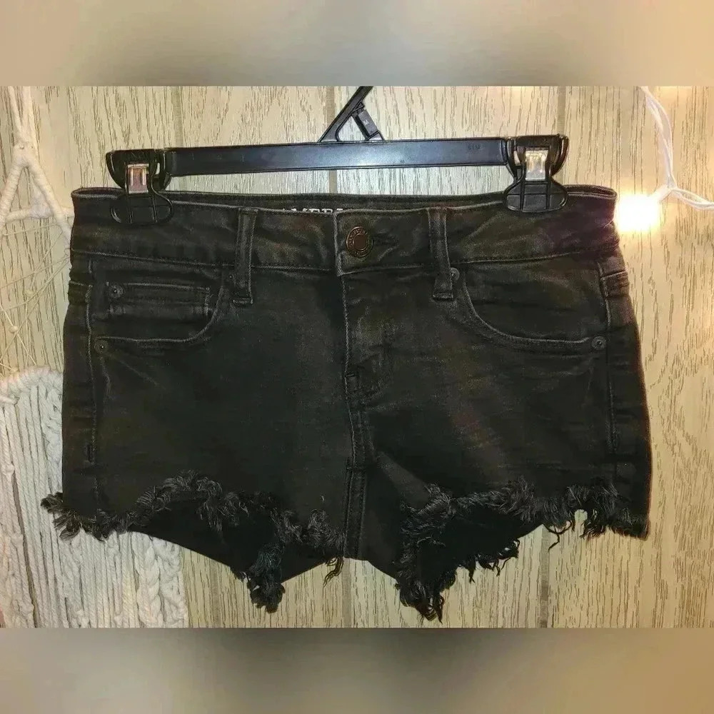 American Eagle Super Stretch Super Low Shortie Style Jean Shorts